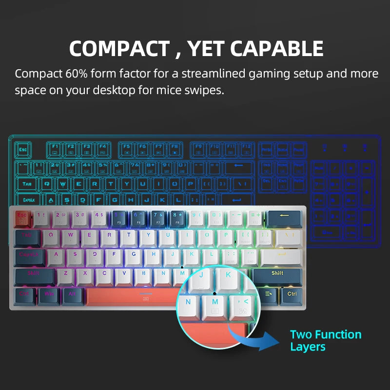 Machenike K500-B61 60% Mechanical Gaming Keyboard | Hot-Swap | RGB | Wired