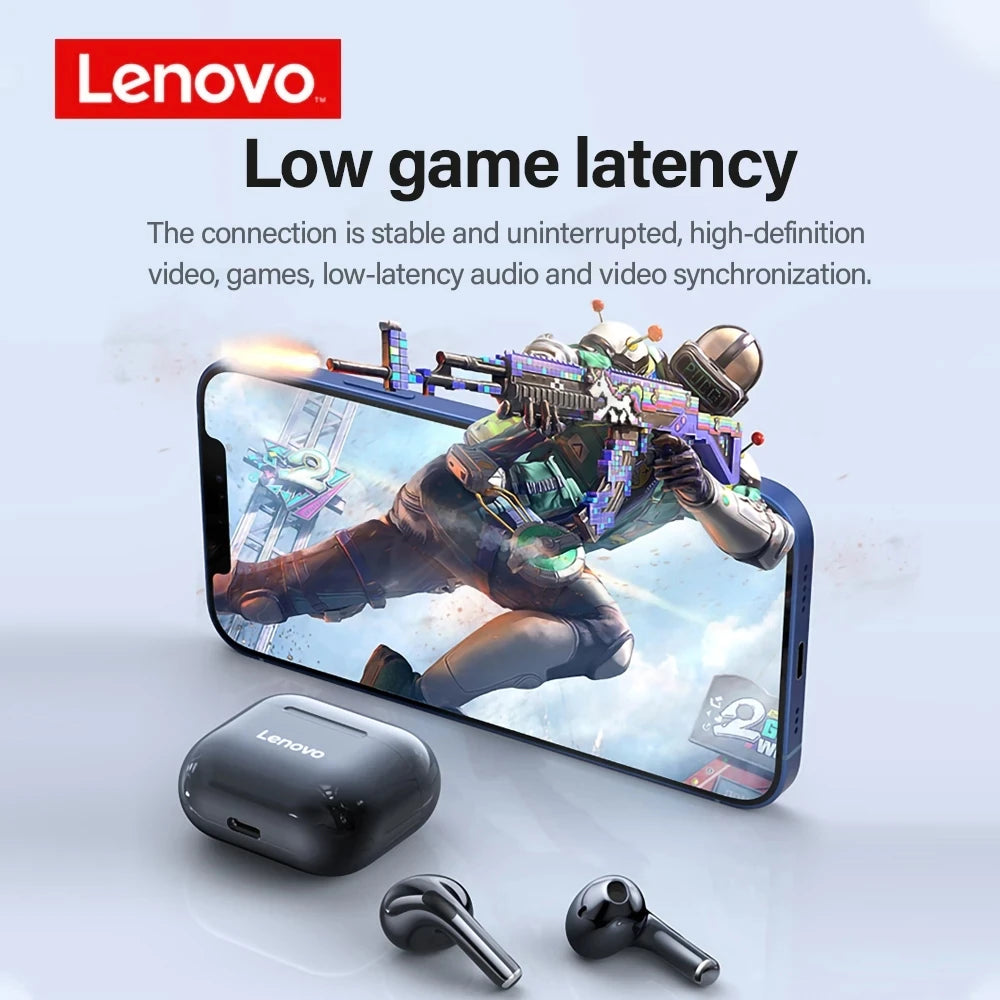 Lenovo LP40 TWS Bluetooth Earbuds | Wireless | Touch Control | Sport | With Mic