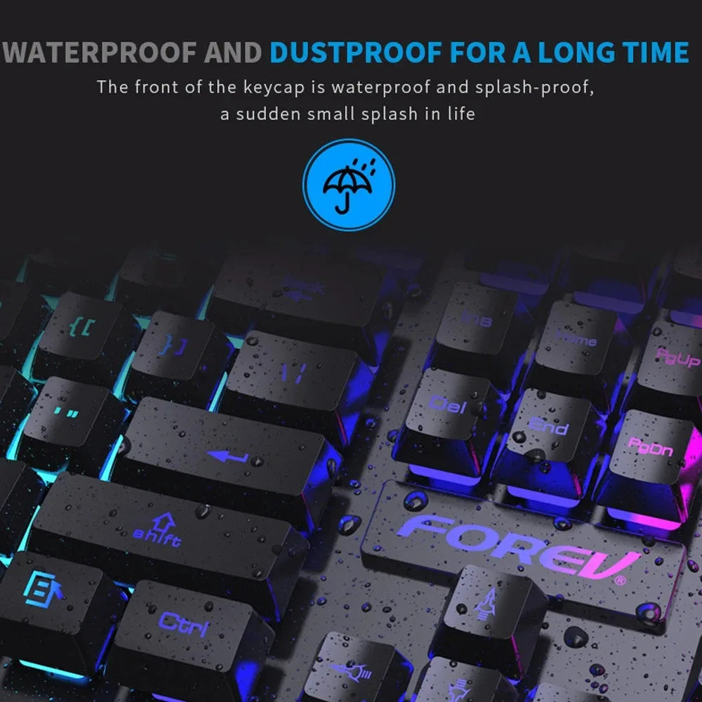 104-Key RGB Gaming Keyboard | Mechanical Feel | USB Wired | Windows & Laptop Compatible