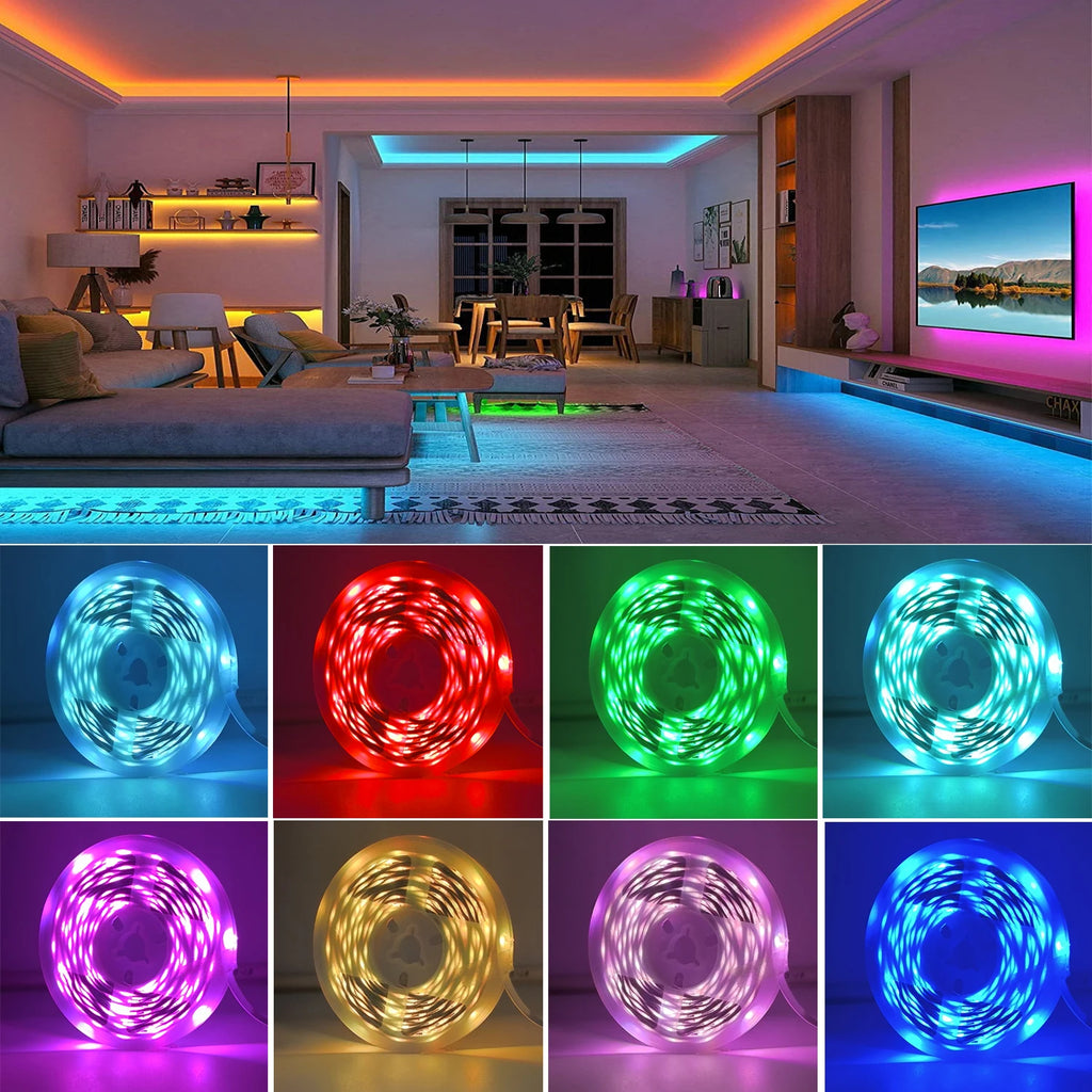 RGB LED Strip Lights 5m–30m | APP Control | Room & Gaming Setup Décor
