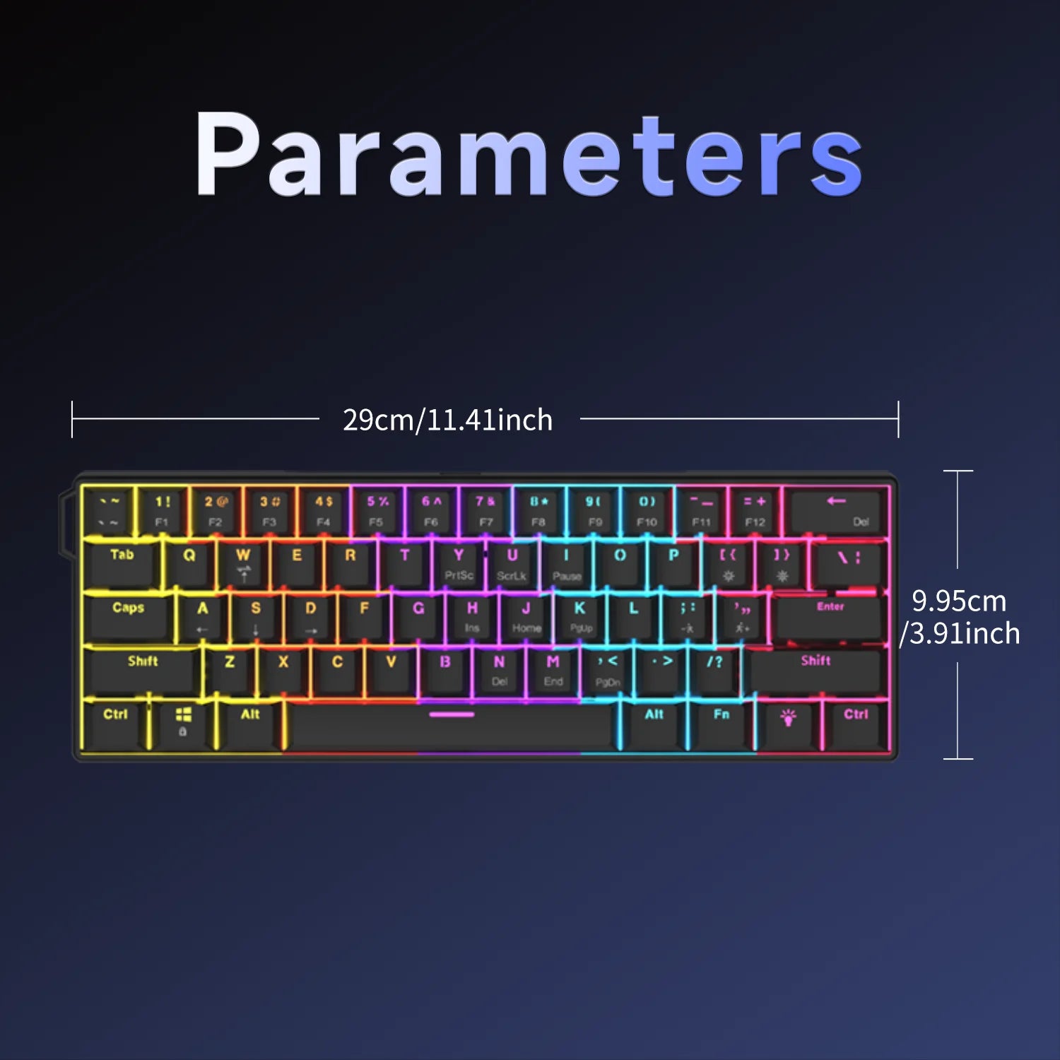 AJAZZ NK61 60% Mechanical Gaming Keyboard | Red Switch | Hot-Swap | RGB | Wired